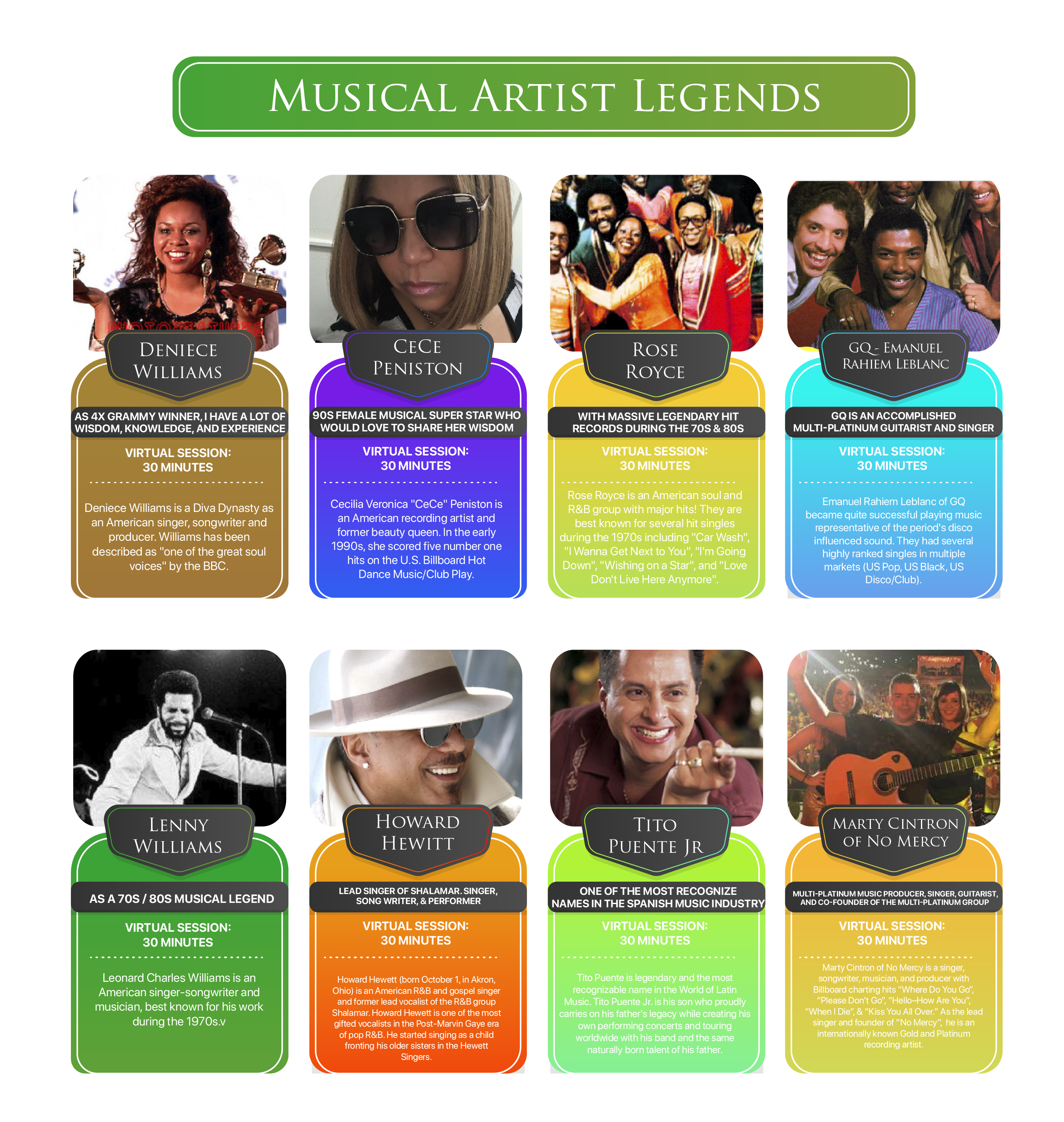 MeetEm music artists legends